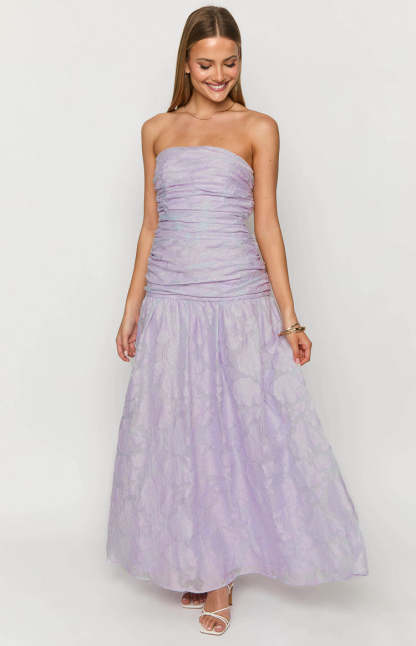 Sinclair Lilac Strapless Maxi Dress-Vavasi.All Rights Reserved.