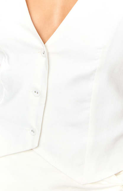 Sofi White Vest Top-Vavasi.All Rights Reserved.