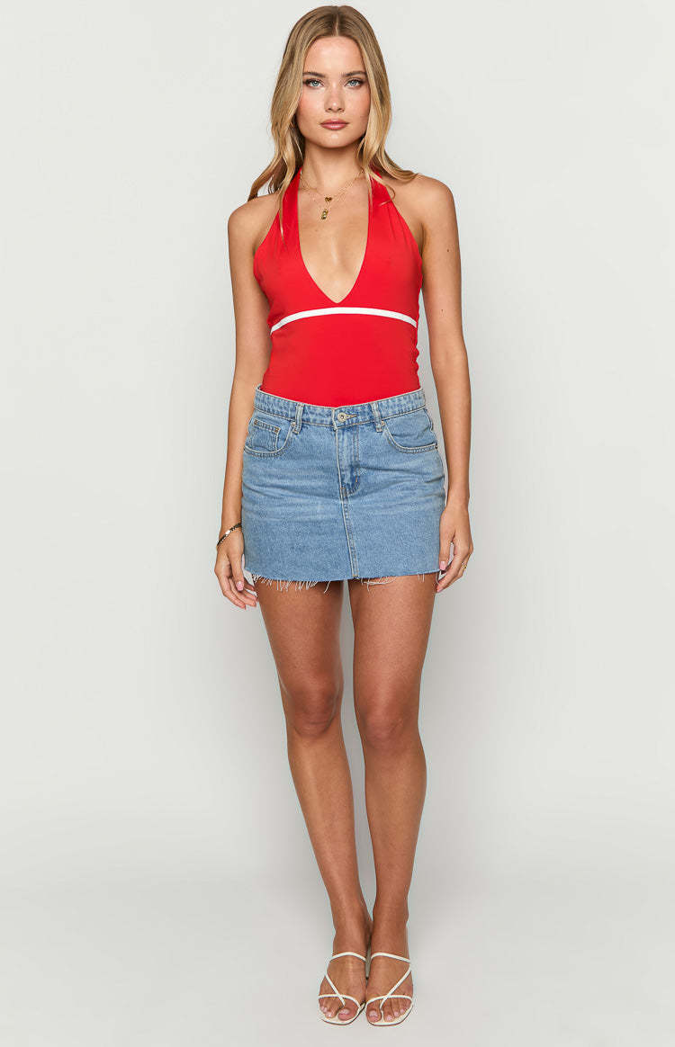 Tamika Red Bodysuit-Vavasi.All Rights Reserved.