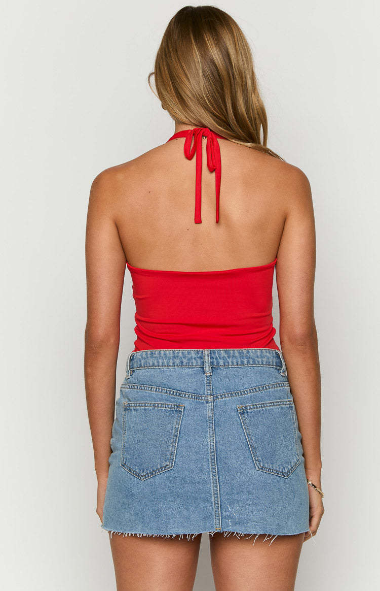 Tamika Red Bodysuit-Vavasi.All Rights Reserved.