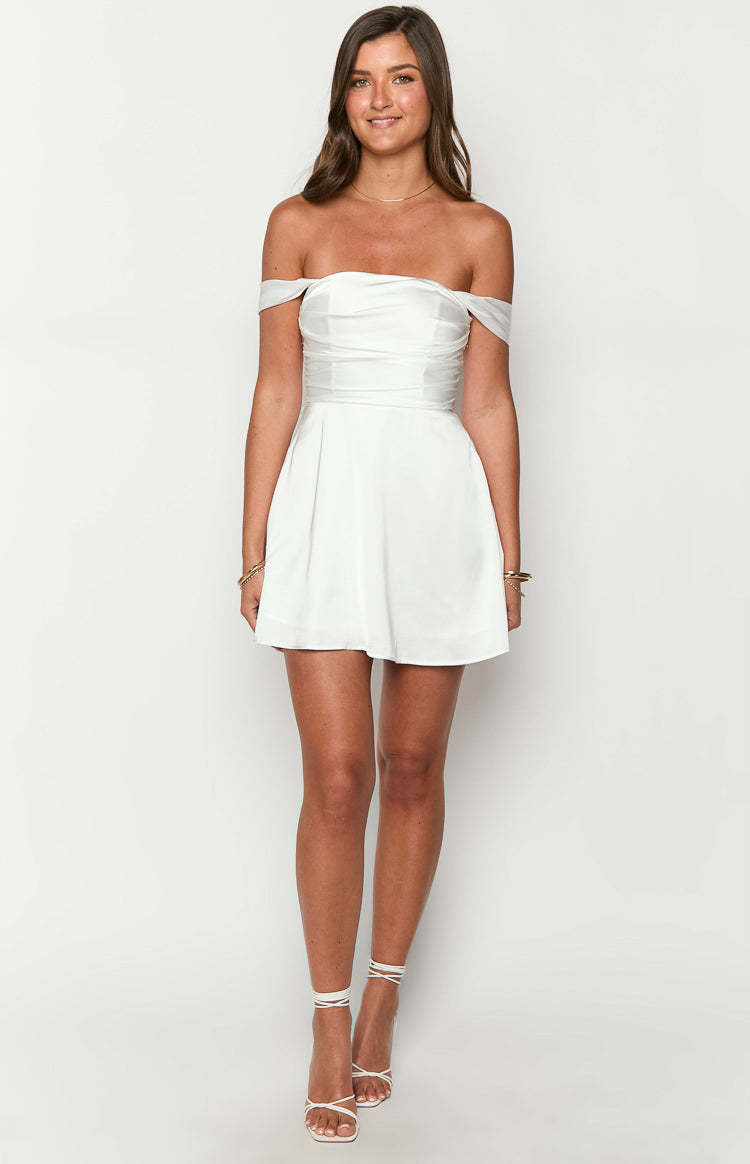 Victoria White Mini Dress-Vavasi.All Rights Reserved.