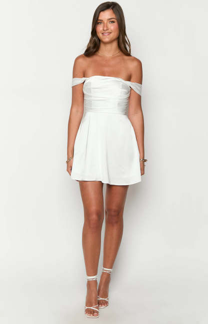 Victoria White Mini Dress-Vavasi.All Rights Reserved.