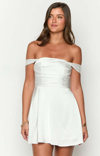 Victoria White Mini Dress-Vavasi.All Rights Reserved.
