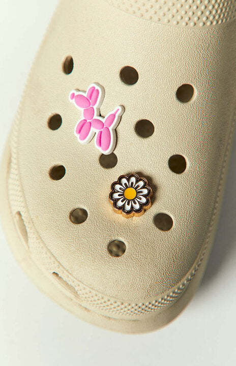Yellow Sunflower And Pink Poodle Croc Jibbitz-Vavasi.All Rights Reserved.