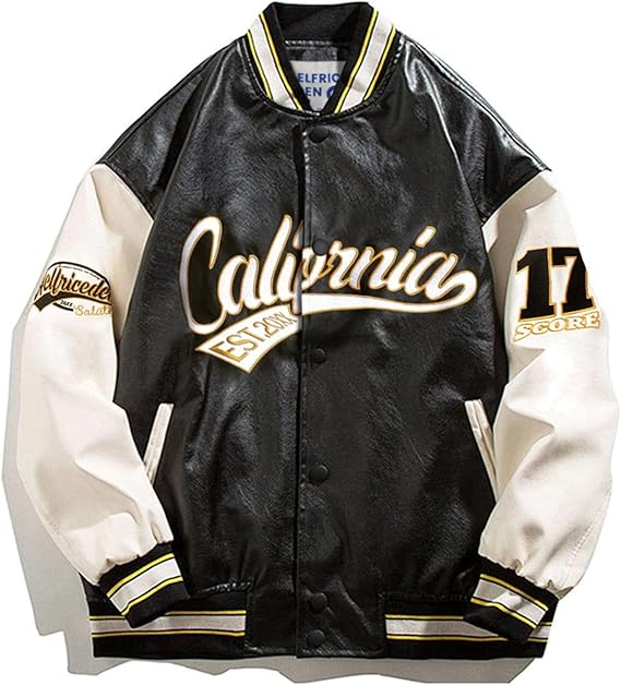 RAYEIN Vintage Graphic Baseball Jacket