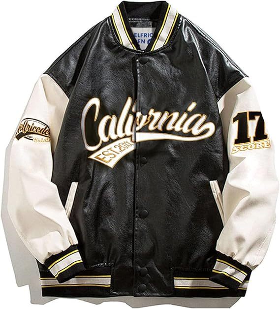 RAYEIN Vintage Graphic Baseball Jacket