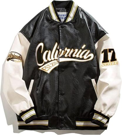 RAYEIN Vintage Graphic Baseball Jacket