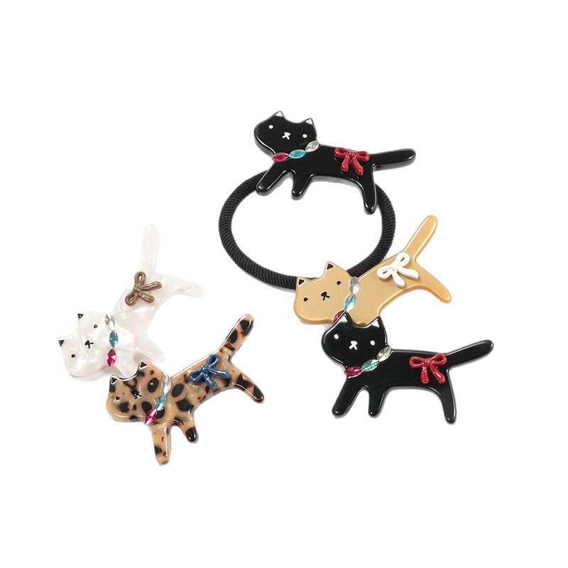 Acetate Clips and Hair Tie