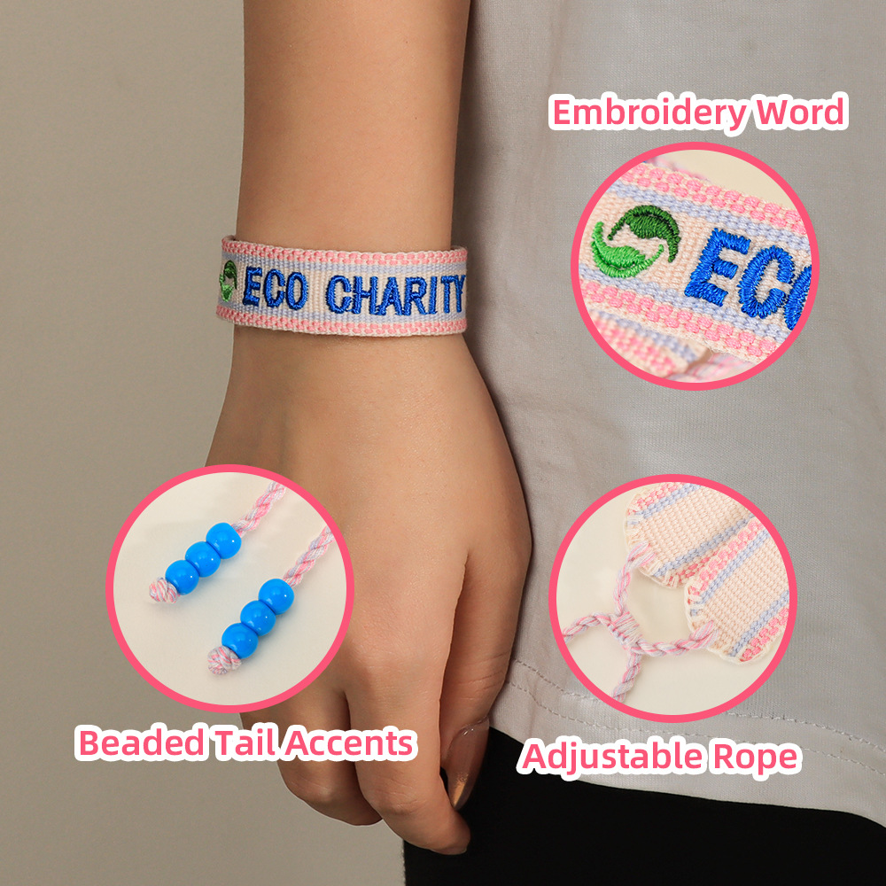 Fabric Bracelet MOQ 10pcs