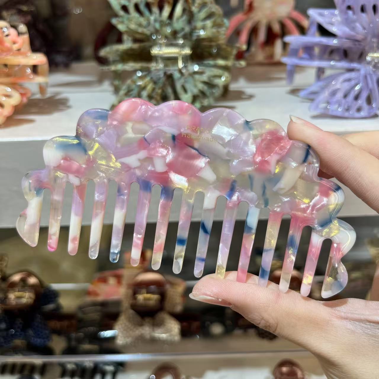 MOQ 12pcs 12cm Acetate Comb