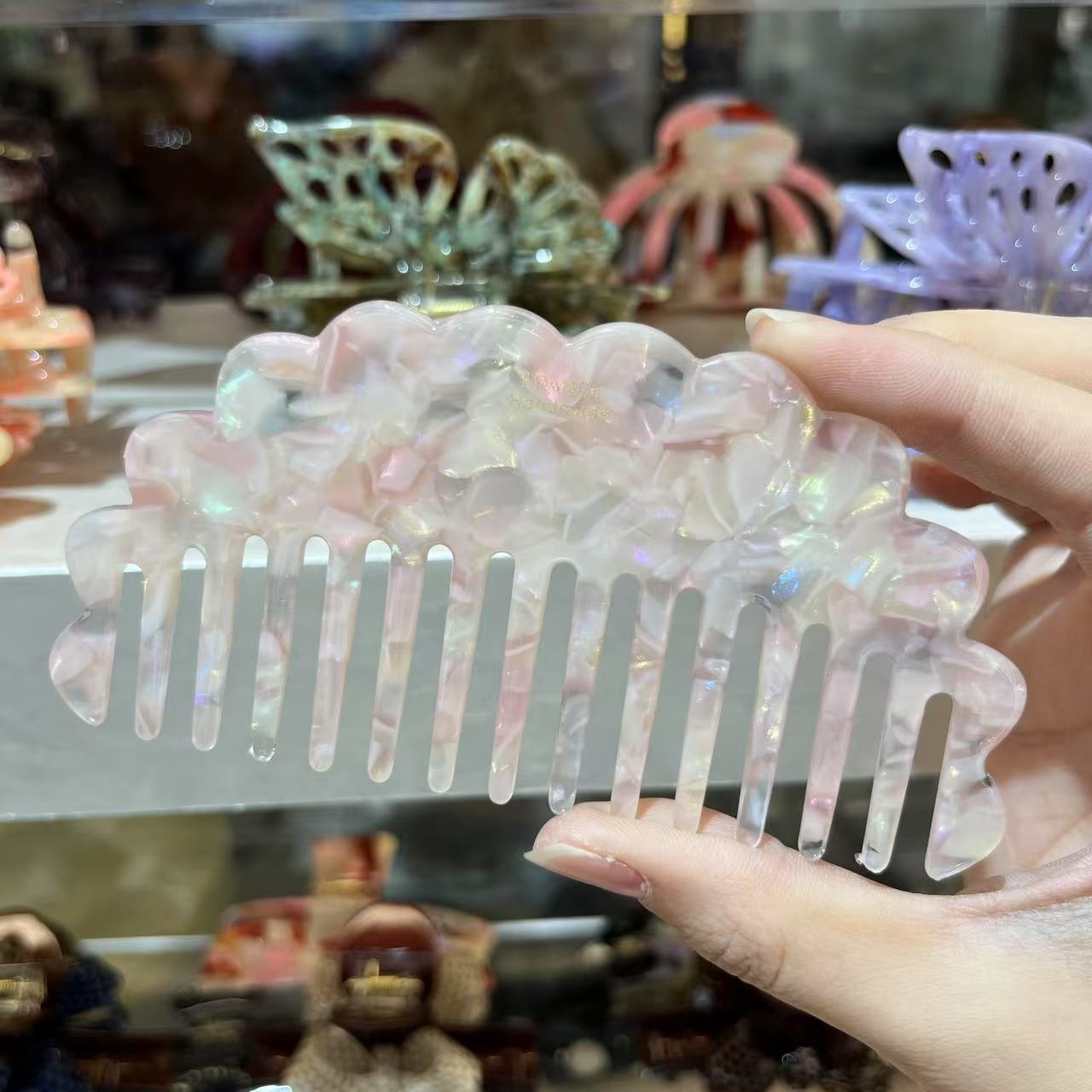 MOQ 12pcs 12cm Acetate Comb