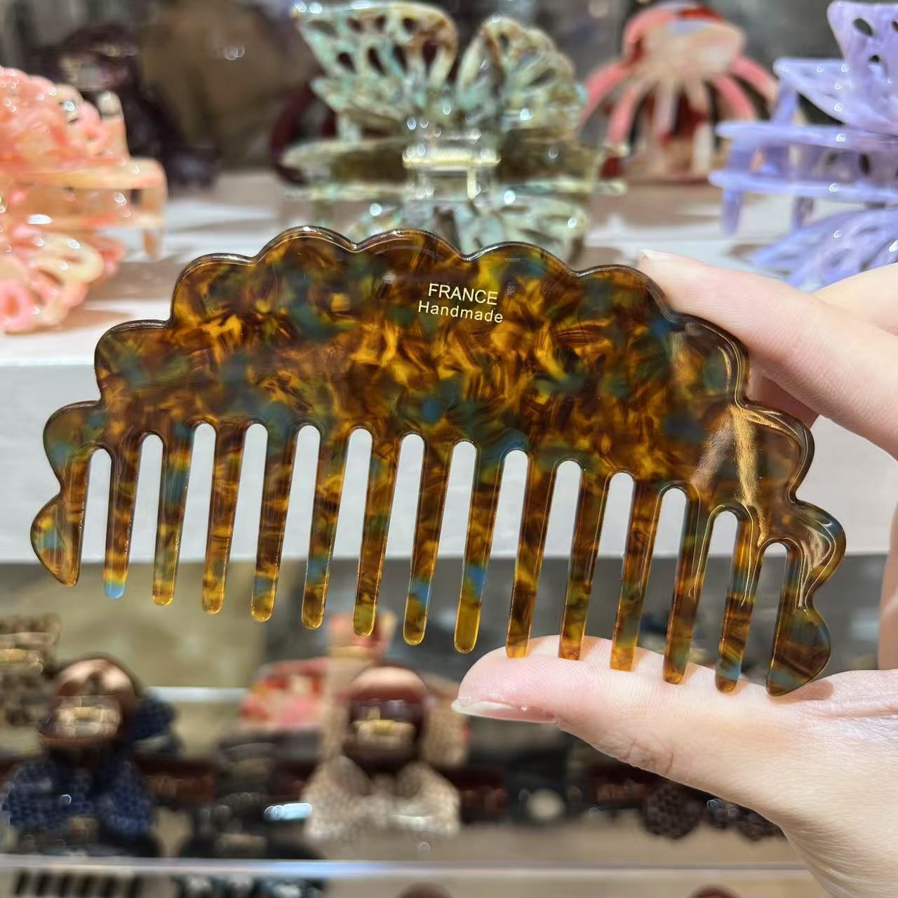 MOQ 12pcs 12cm Acetate Comb