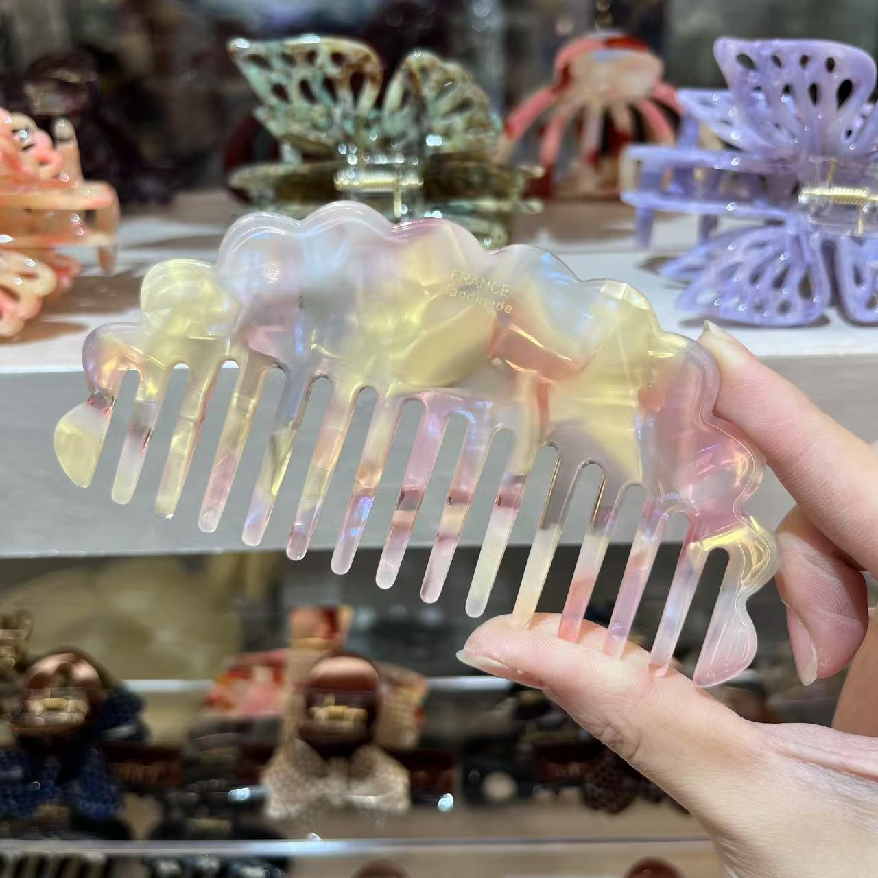 MOQ 12pcs 12cm Acetate Comb