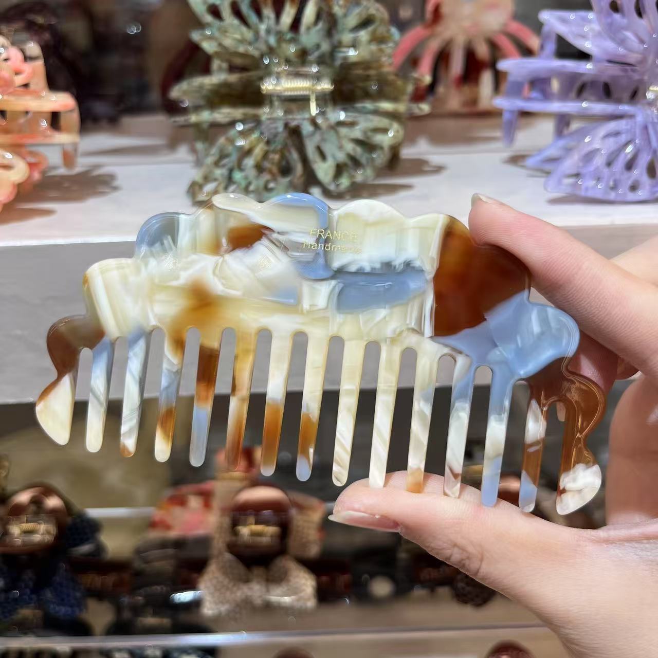 MOQ 12pcs 12cm Acetate Comb