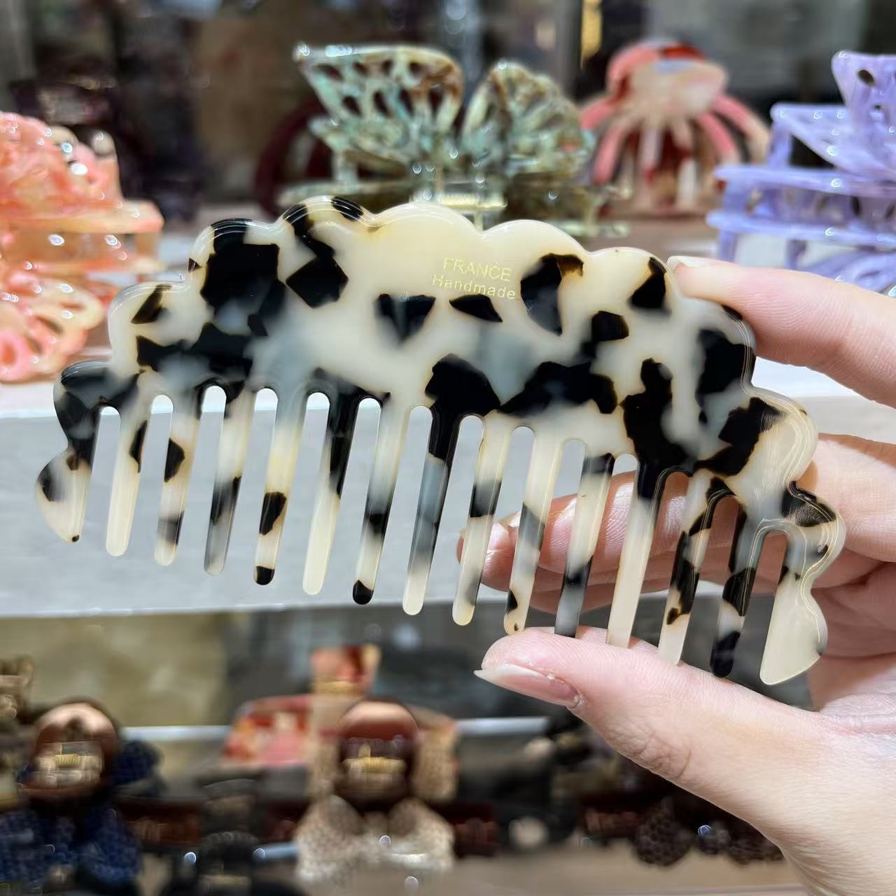 MOQ 12pcs 12cm Acetate Comb