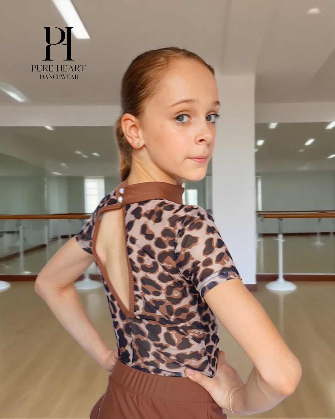 Leopard Keyhole Back Latin Dance Practice Set