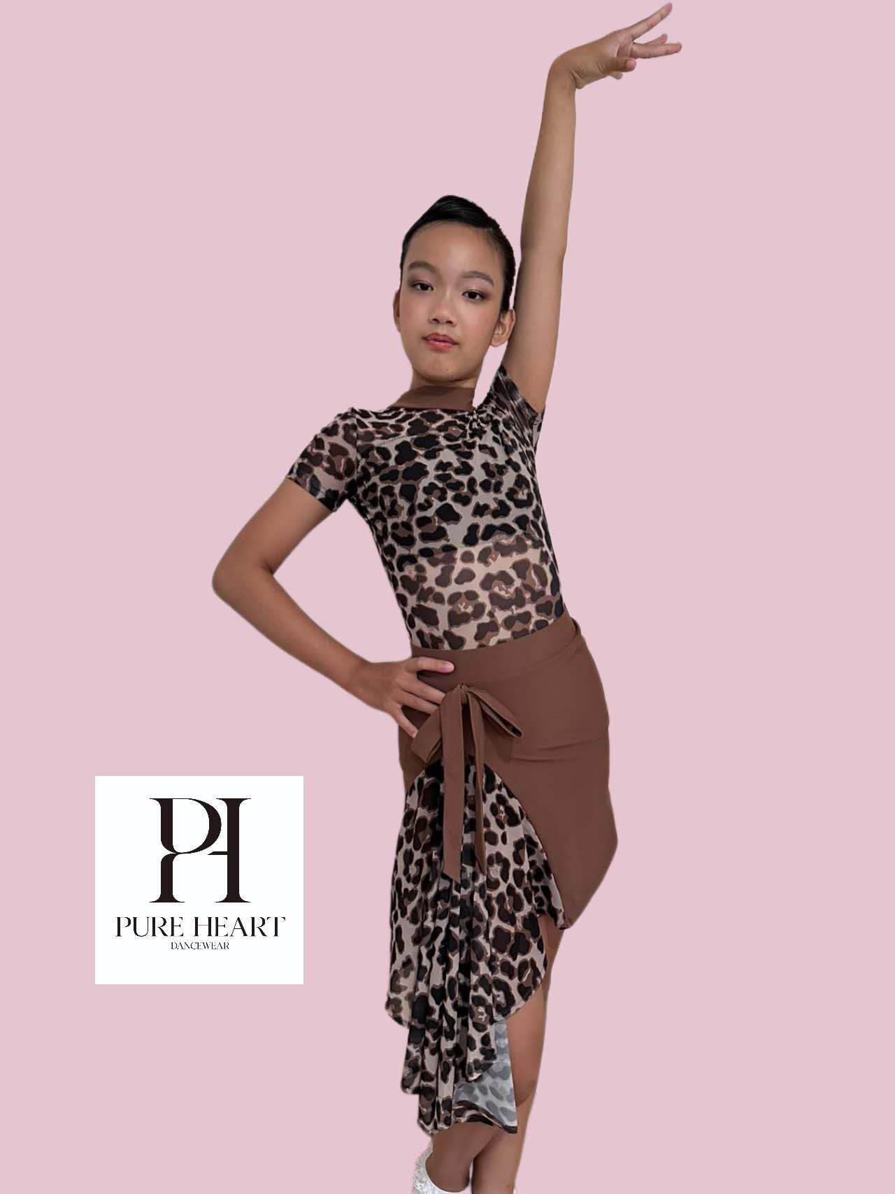 Leopard Keyhole Back Latin Dance Practice Set
