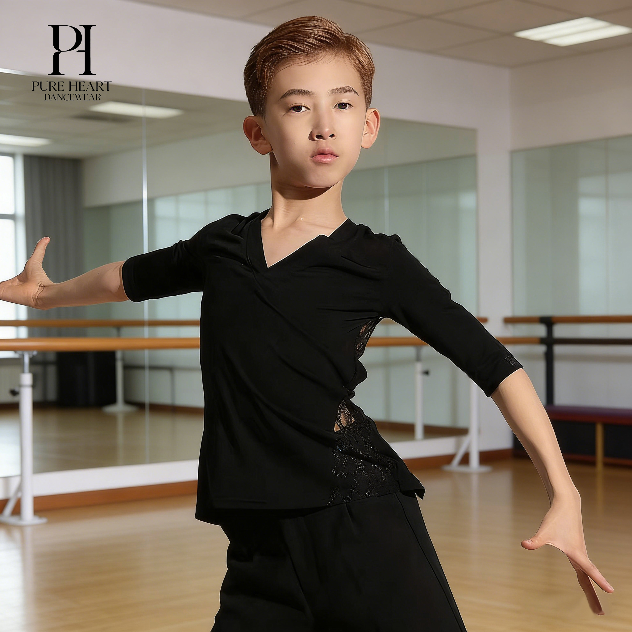 Boys' Mesh Back Latin Practice Top