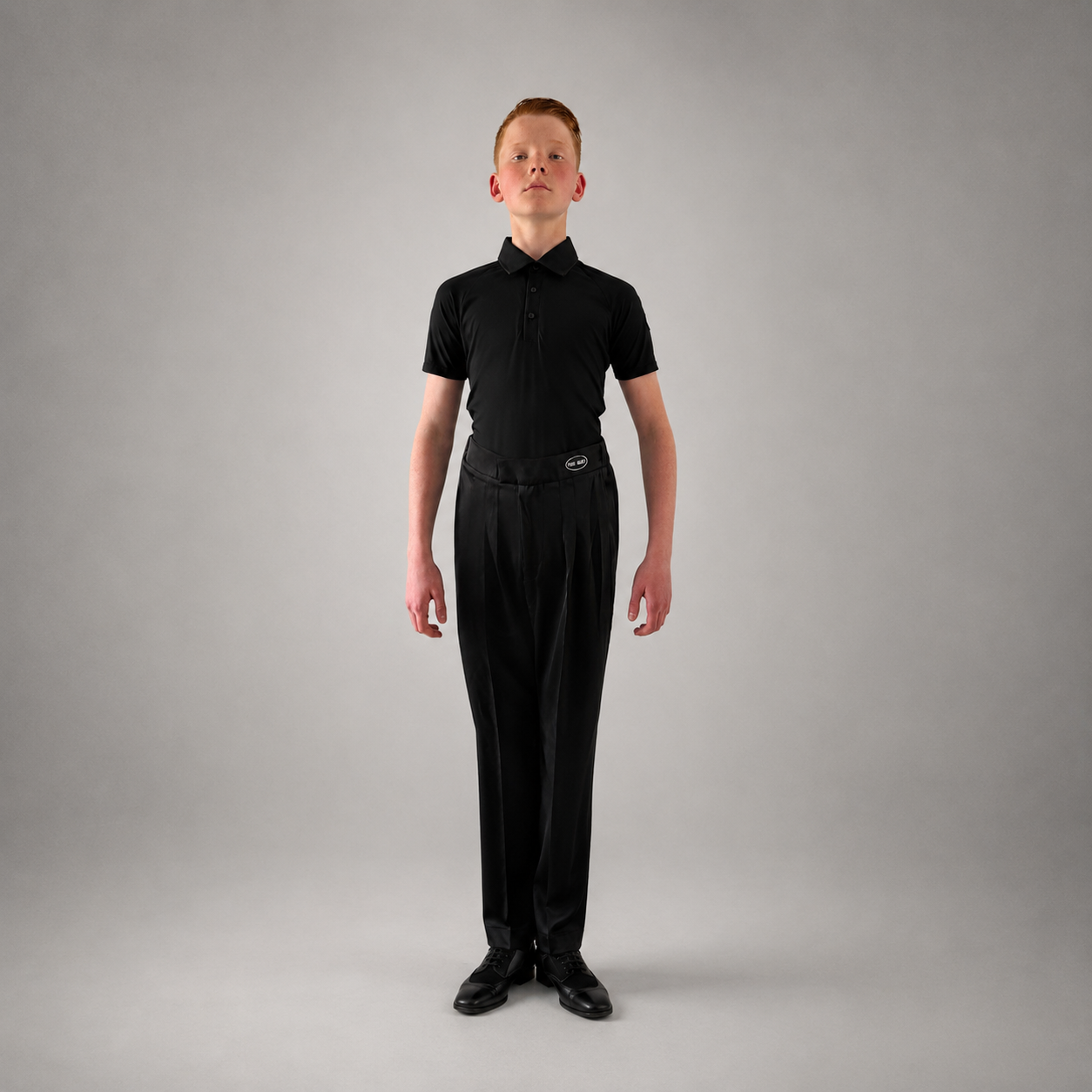 Boys Dance Stretch-Fit Ballroom Polo Shirt