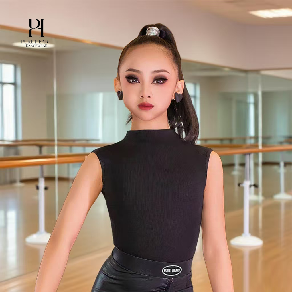 Girls criss-cross open back leotard