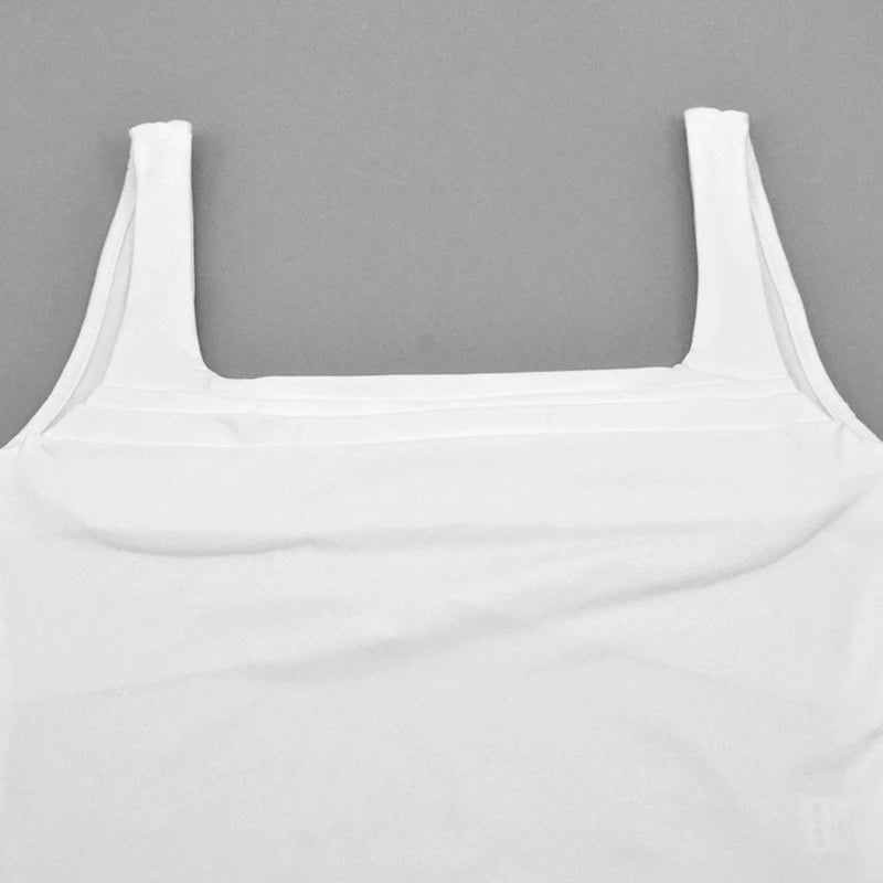 Cami Tops- Women Solid Square Neck Sleeveless Top- - Chuzko Women Clothing