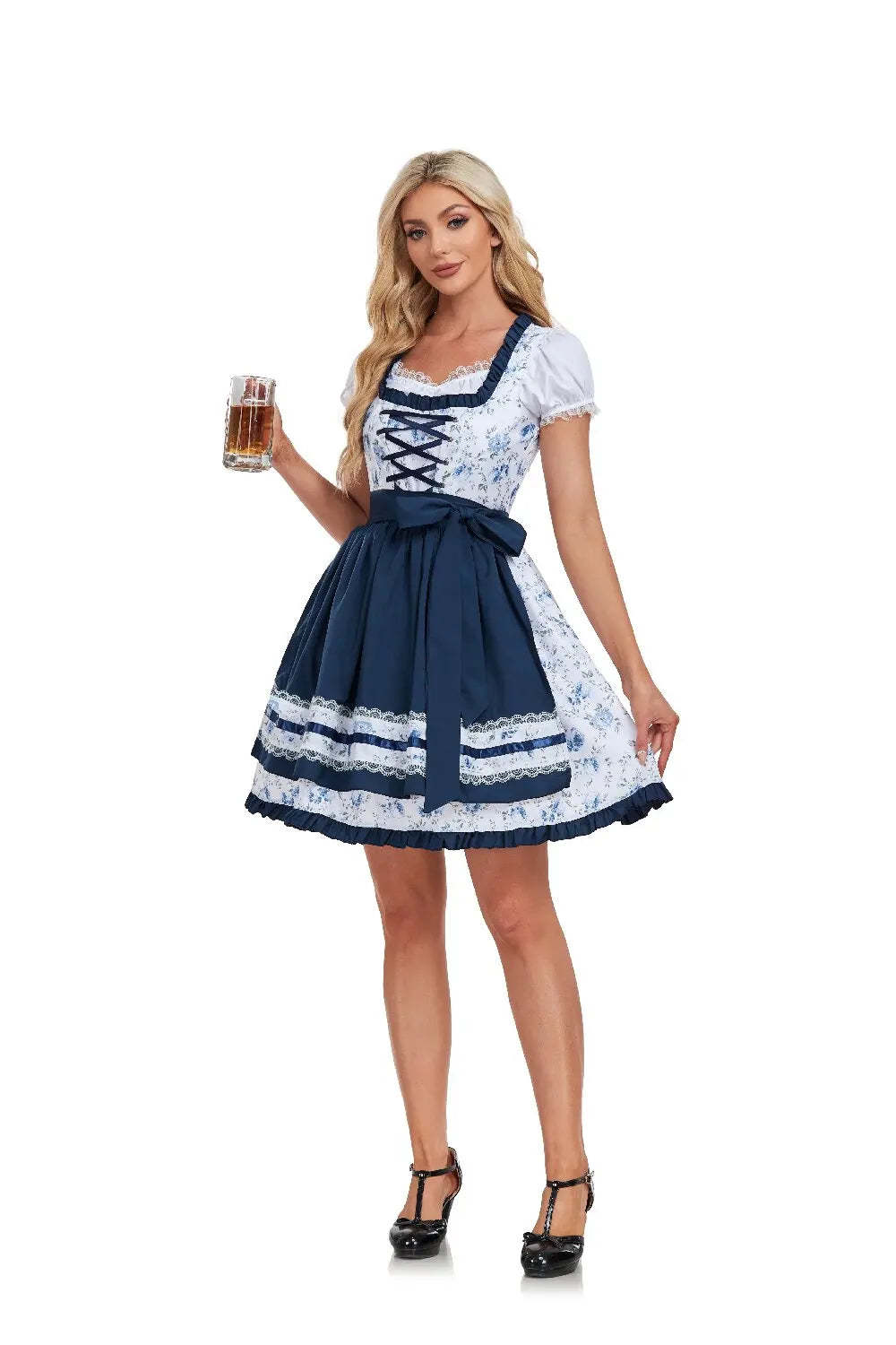 Costumes- Authentic Bavarian Style Dress Set for Oktoberfest Cultural Festivals- - Chuzko Women Clothing