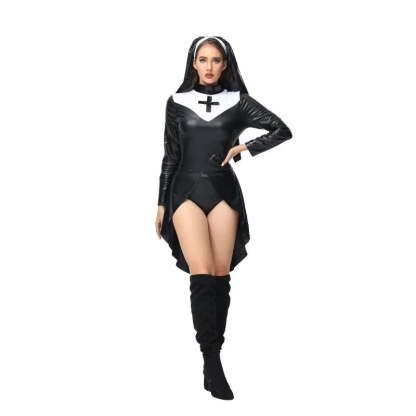 Halloween Costumes- Daring Nun Costume – Perfect for Halloween- - Chuzko Women Clothing