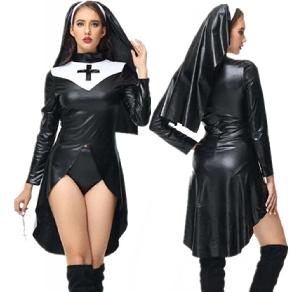 Halloween Costumes- Daring Nun Costume – Perfect for Halloween- - Chuzko Women Clothing