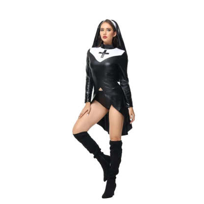 Halloween Costumes- Daring Nun Costume – Perfect for Halloween- - Chuzko Women Clothing