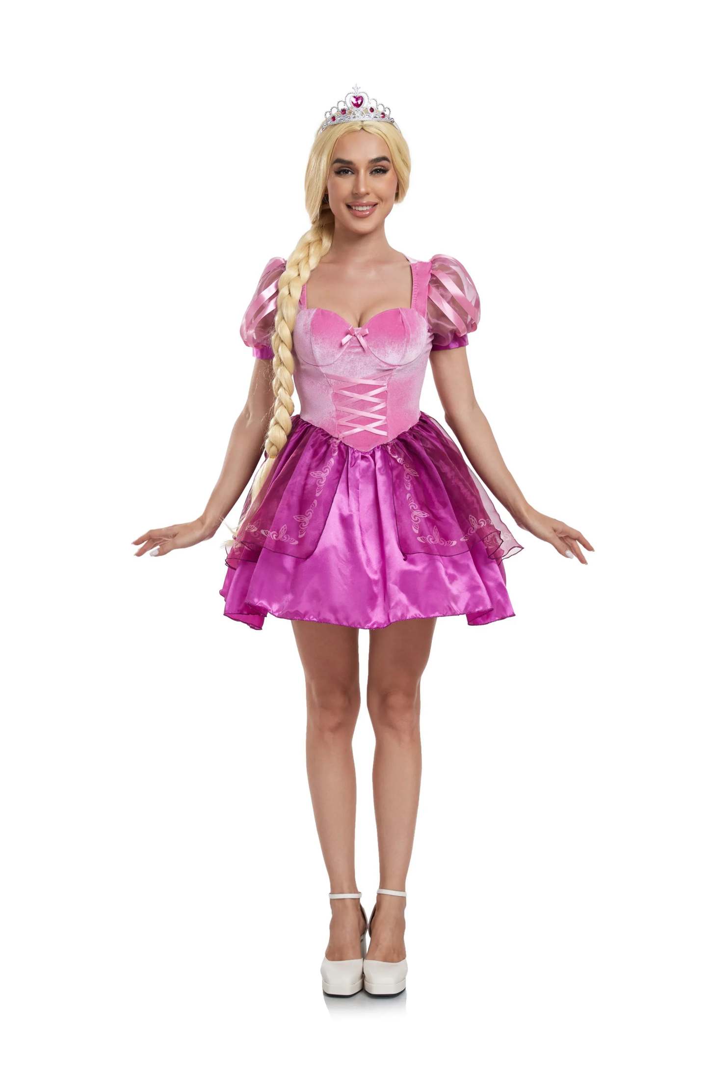 Halloween Costumes- Rapunzel-Inspired Princess Costume Become a Storybook- Purple- Chuzko Women Clothing