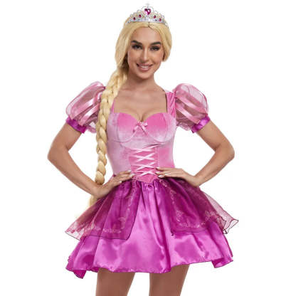 Halloween Costumes- Rapunzel-Inspired Princess Costume Become a Storybook- - Chuzko Women Clothing