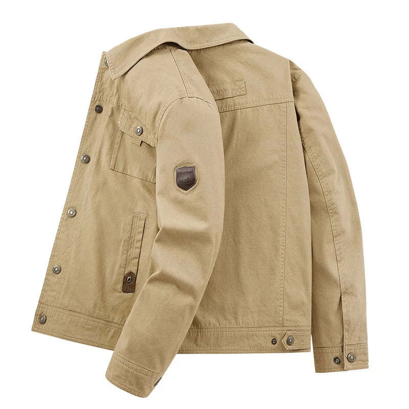 Men Jackets- The Rugged Canvas Jacket is a Must-Have for Men- - Chuzko Women Clothing