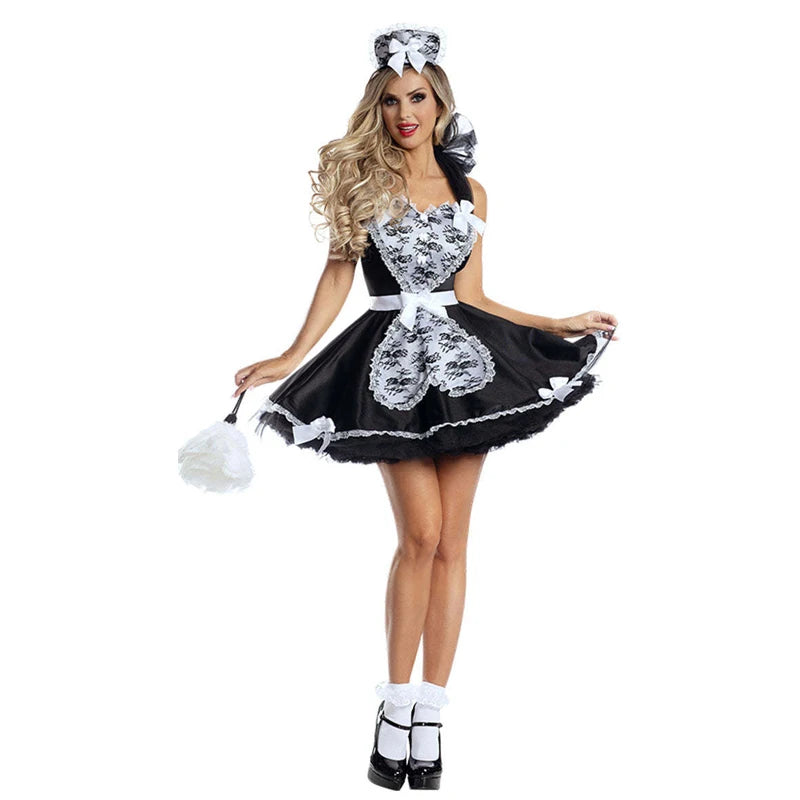 Oktoberfest Dresses- French Maid Costume for Oktoberfest and Cosplay Fun- - Chuzko Women Clothing