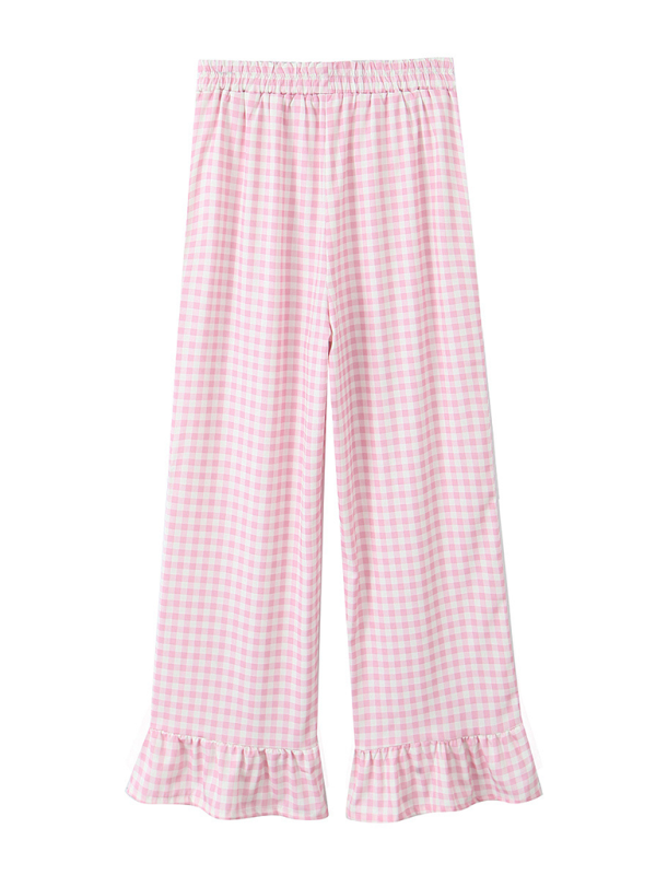 Pants - Lounge Gingham Pants for Relaxing Days