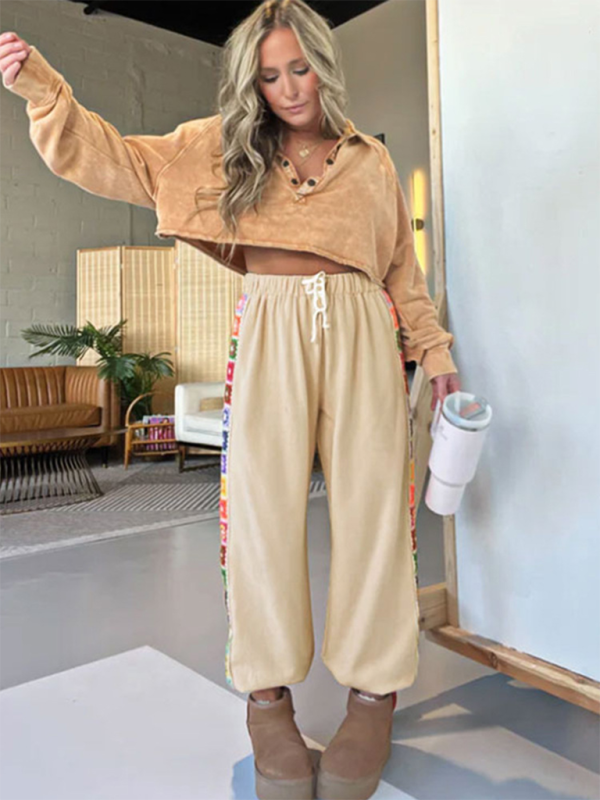 Pants- Women Festival Colorful Boho Wide-Leg Pants- - Chuzko Women Clothing