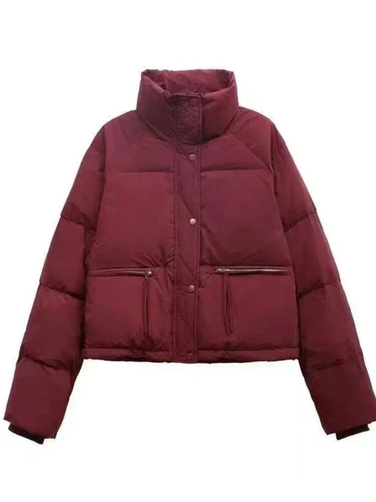 Puffer Jackets- Winter Women's Puffer Jacket- Che Li Zi Hong- Chuzko Women Clothing