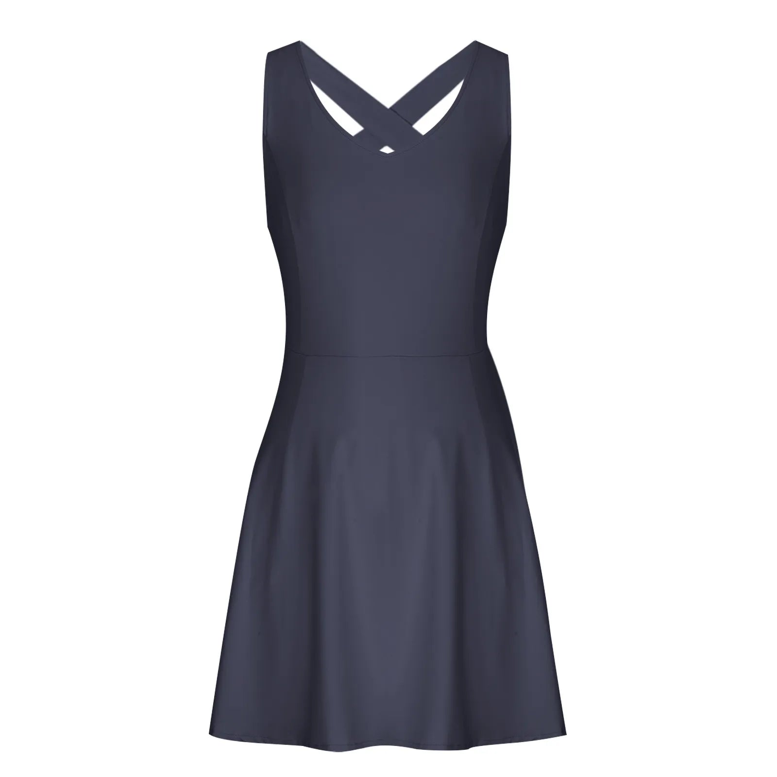 Sporty Dresses- Women's Ultimate Golf & Tennis Dress with Built-in Shorts- - Chuzko Women Clothing