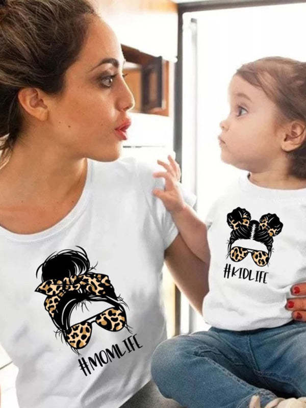 Celebrate Mom in Style with Our Children's Cartoon Print T-Shirt Top - Chuzko Women Clothing