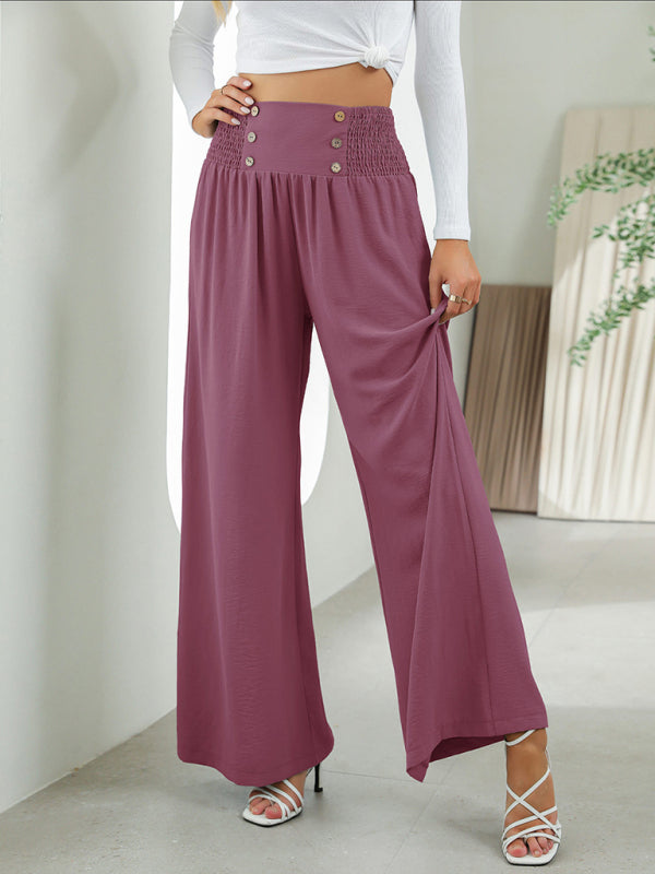 High Rise Wide-Leg Trousers - Pants Bottom - Women Pants - Chuzko Women Clothing