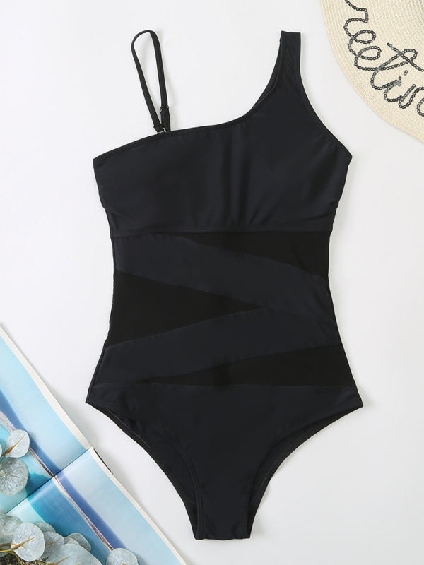 Unleash Your Inner Goddess with our Asymmetrical One Piece Bikini Swimwear - Chuzko Women Clothing