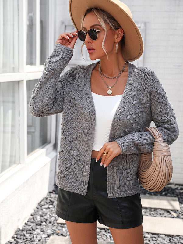 Casual Chic: Women's Knit Cardigan - Sweater with Embroidery Cardigans - Chuzko Women Clothing