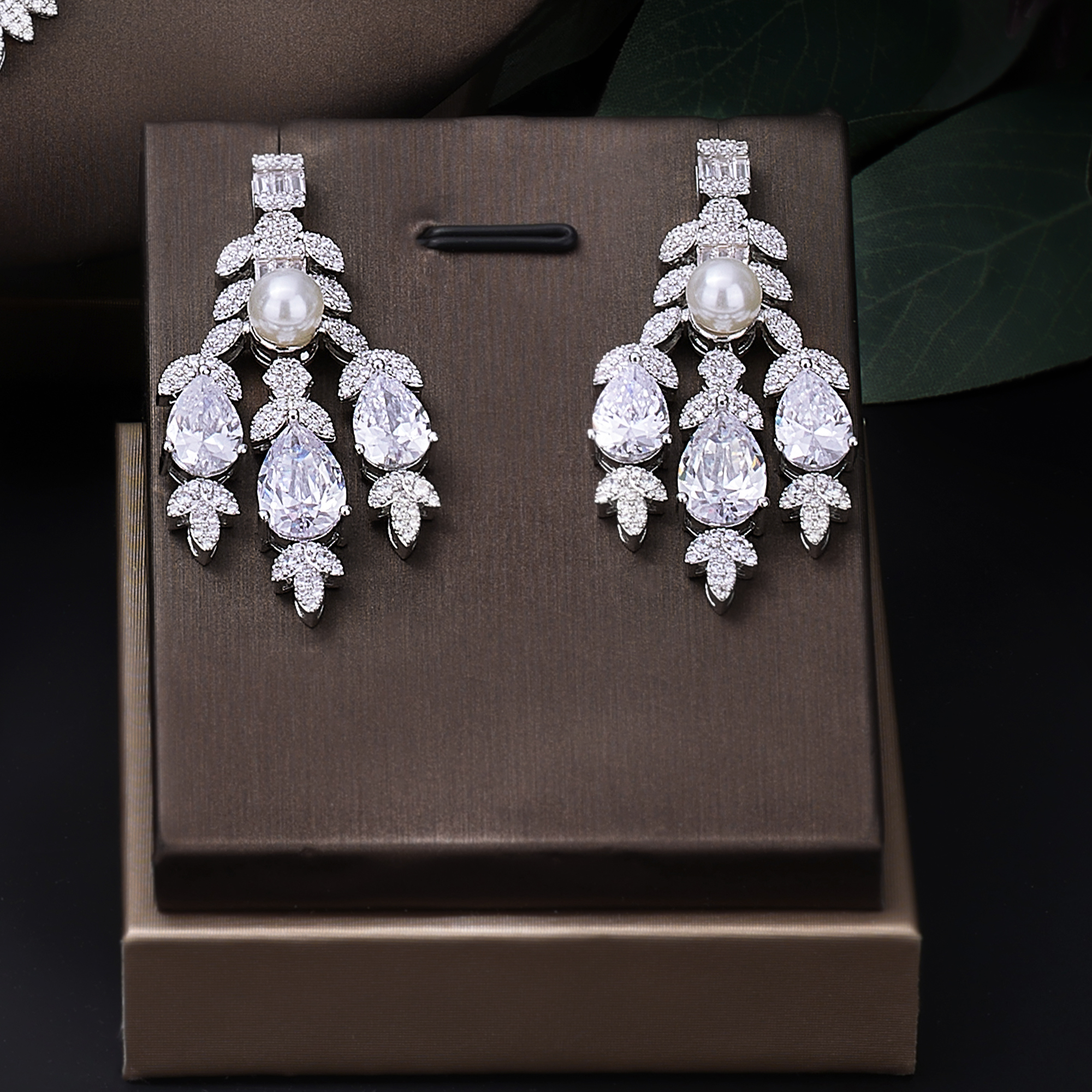 Ladies'/Bridal Shiny Zircon Jewelry Sets #JEWLY011