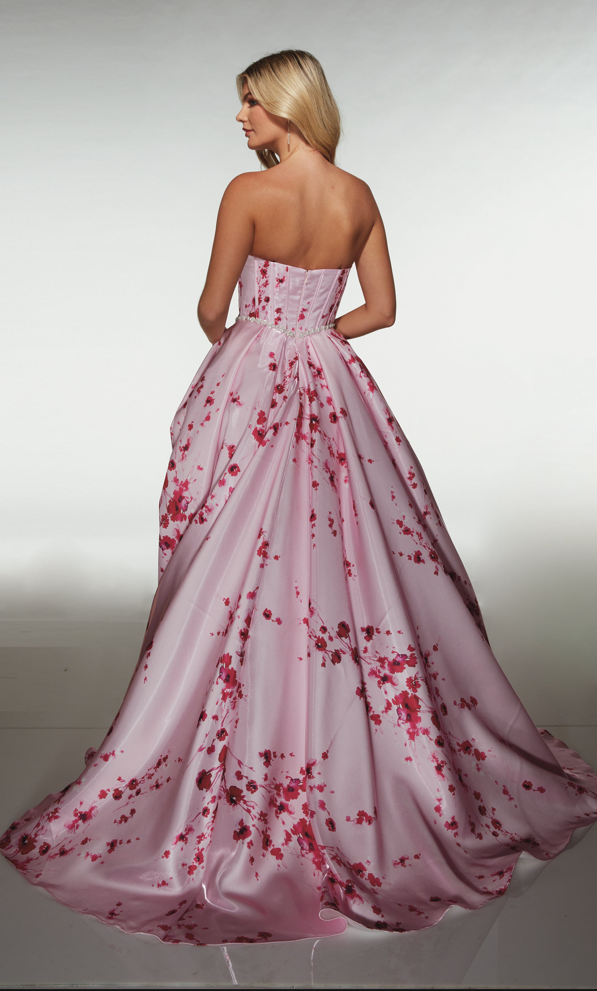 High-low Cowl Liquid Satin Rhched Draped Prom Dress #61989