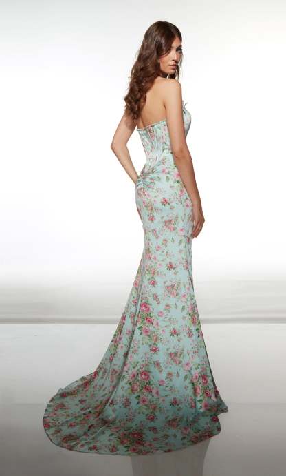 Straight Strapless Soft Satin Lace-up Back Prom Dress #61992