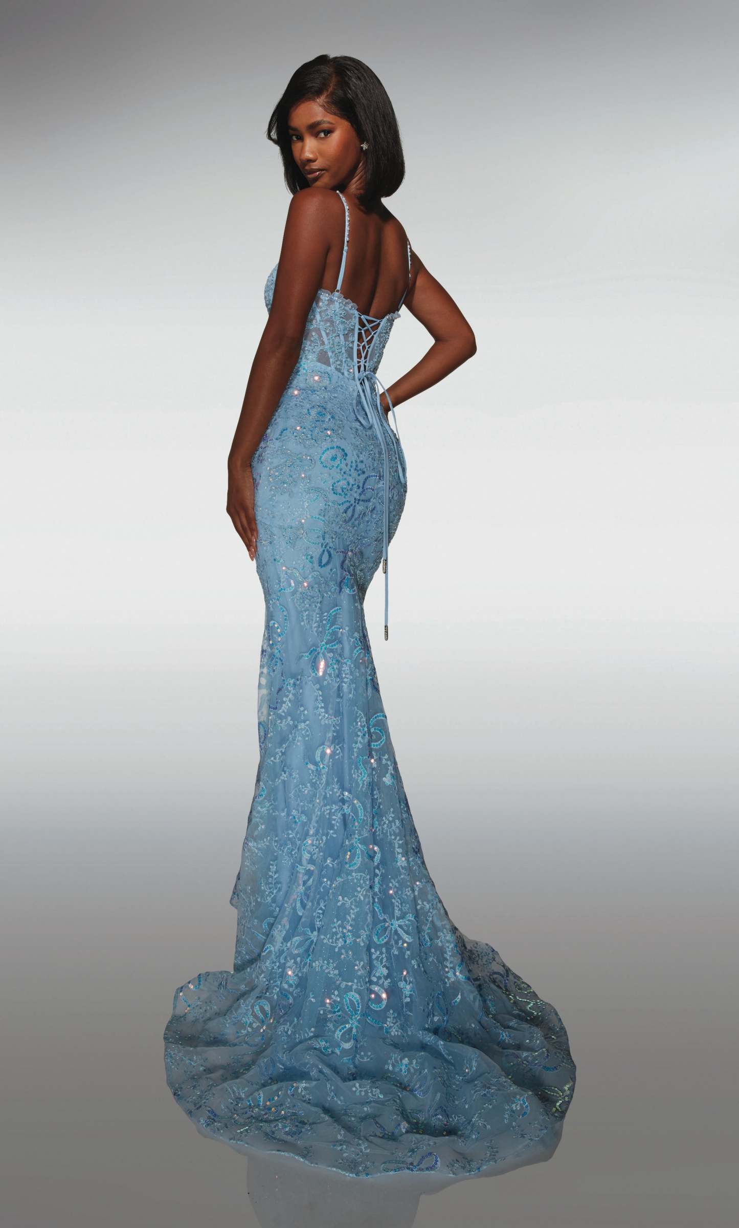 Mermaid Scoop Lace Embellished Prom Dress #62017