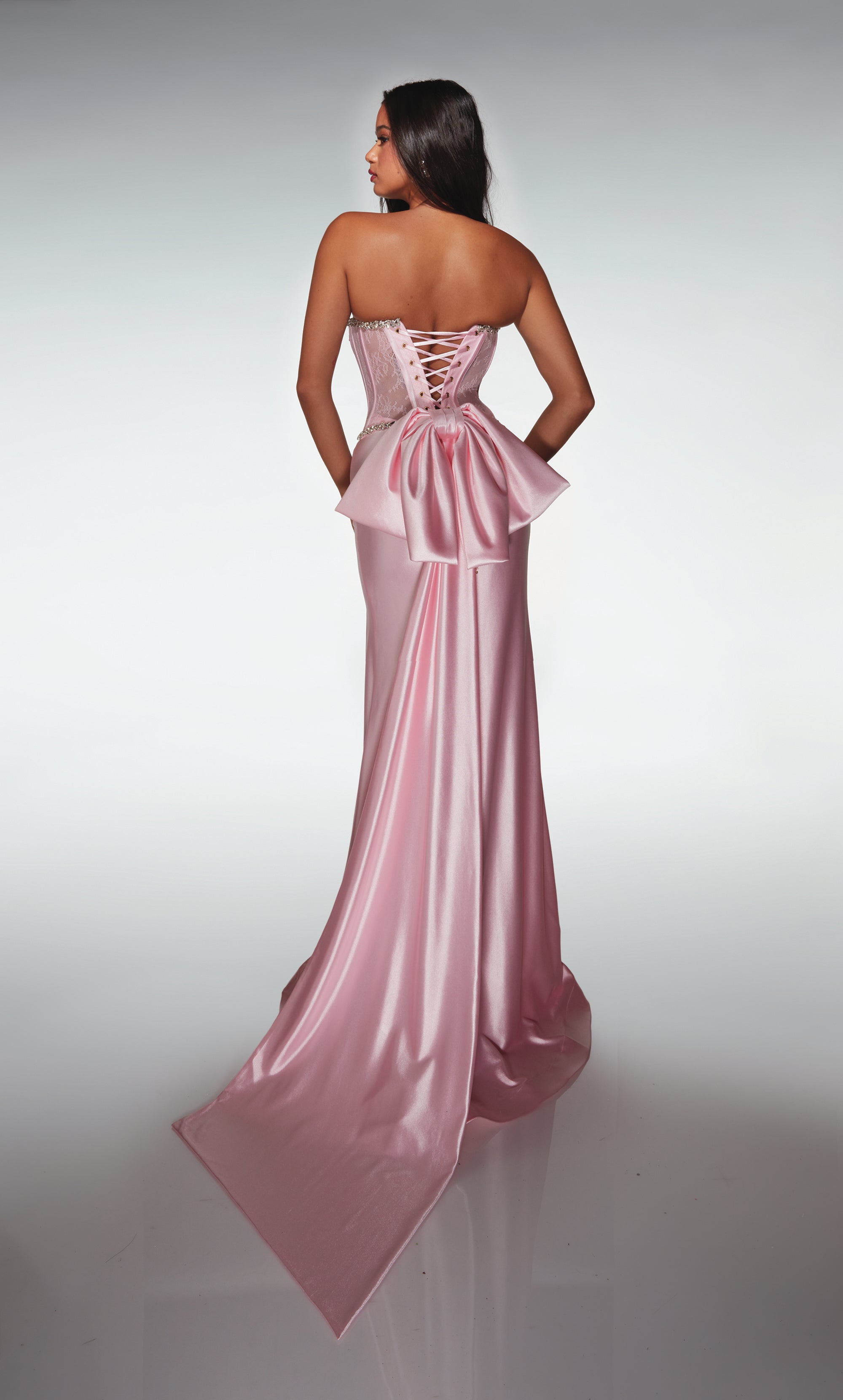 Mermaid Sweetheart Stretch Satin Lace-up Back Prom Dress #62089