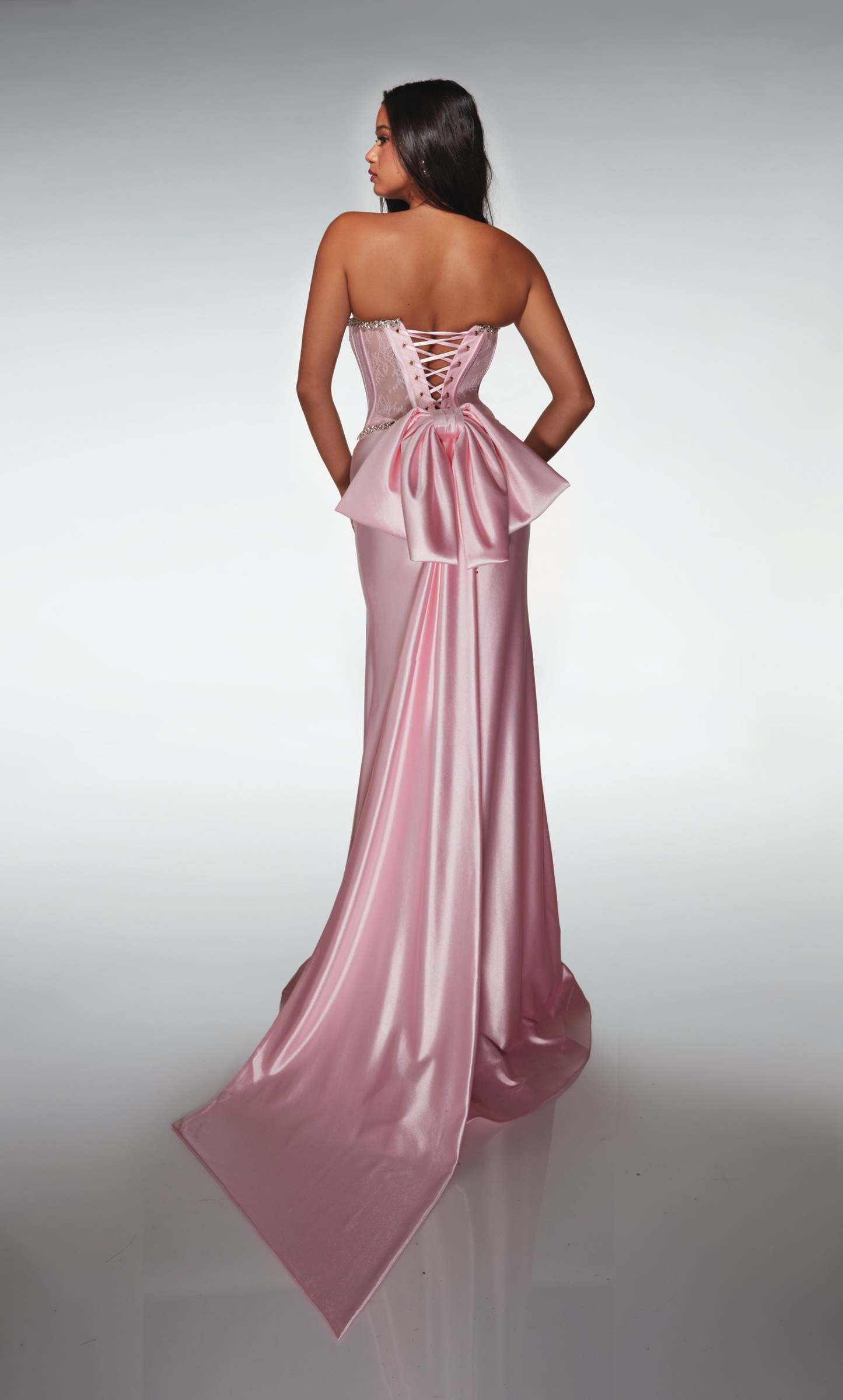 Mermaid Sweetheart Stretch Satin Lace-up Back Prom Dress #62089