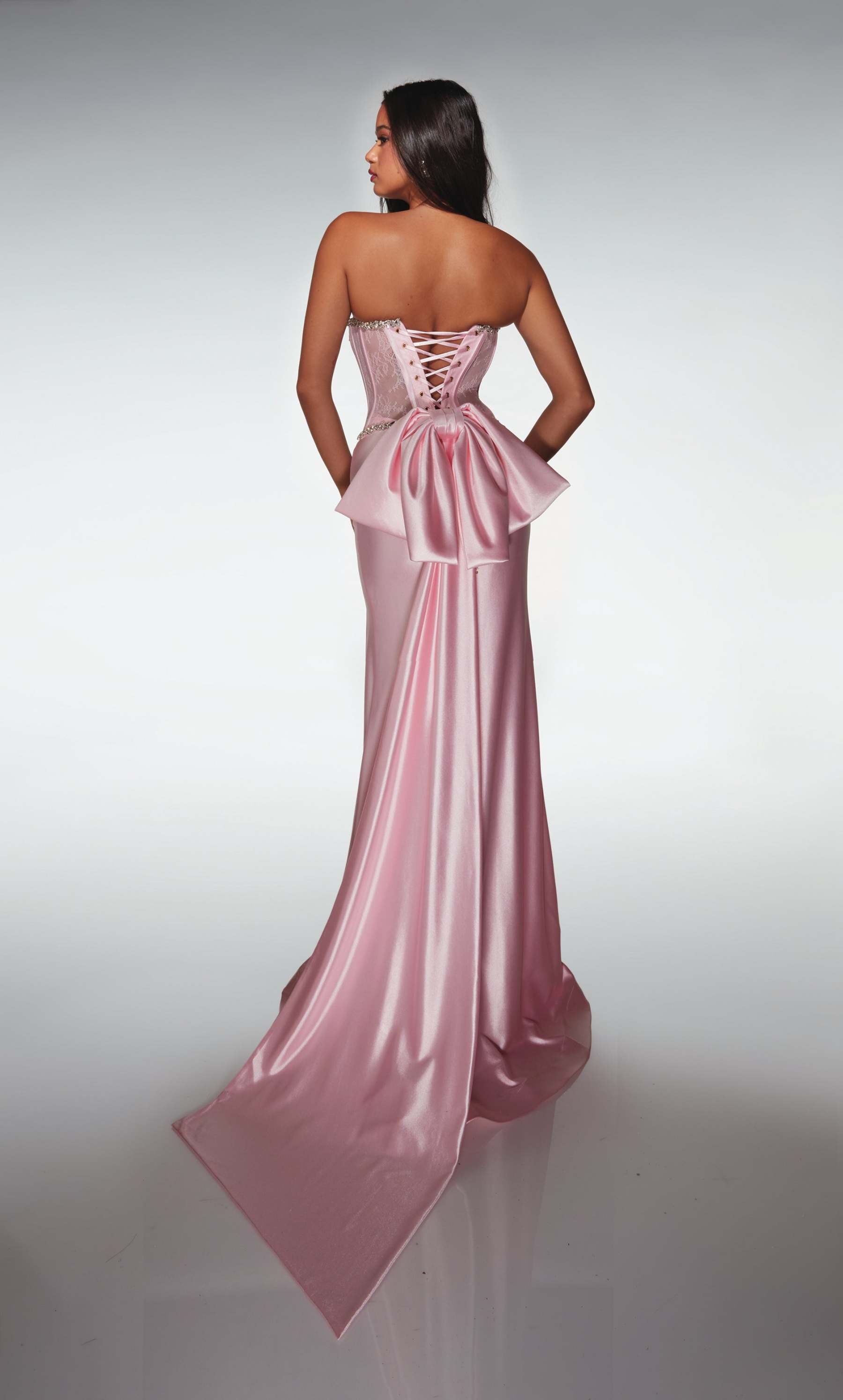 Mermaid Sweetheart Stretch Satin Lace-up Back Prom Dress #62089
