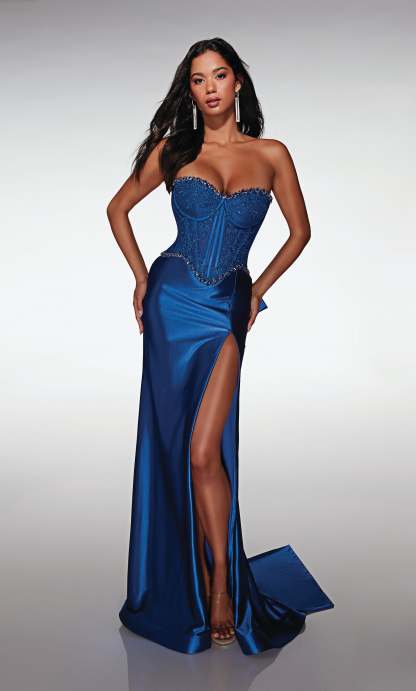 Mermaid Sweetheart Stretch Satin Lace-up Back Prom Dress #62089