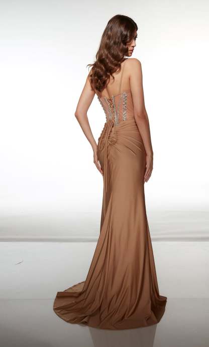 Sexy Straight Scoop Power Jersey Lace-up BackProm Dress #62123